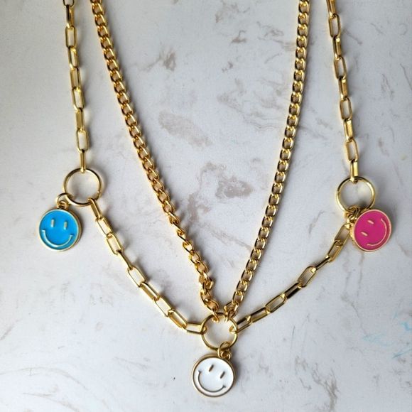 la Tiendita de Margarita Jewelry - NEW 2 layers necklace fashion gold tone with charms